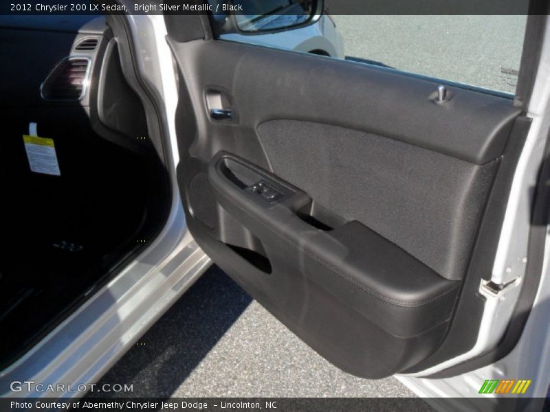 Bright Silver Metallic / Black 2012 Chrysler 200 LX Sedan