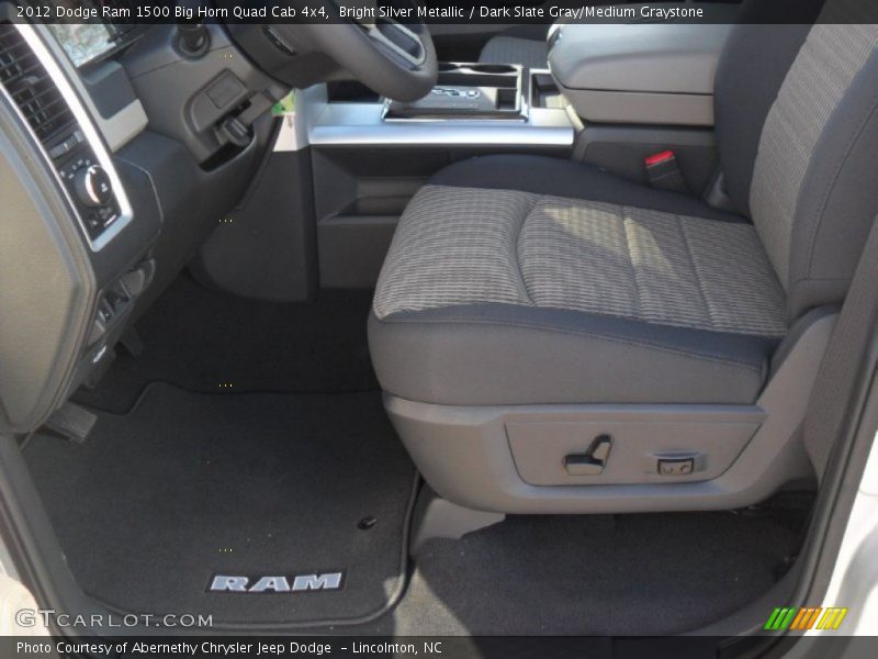 Bright Silver Metallic / Dark Slate Gray/Medium Graystone 2012 Dodge Ram 1500 Big Horn Quad Cab 4x4