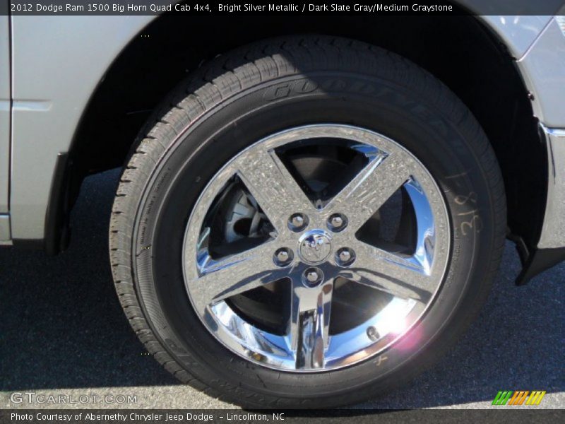 Bright Silver Metallic / Dark Slate Gray/Medium Graystone 2012 Dodge Ram 1500 Big Horn Quad Cab 4x4