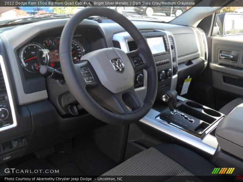 Bright Silver Metallic / Dark Slate Gray/Medium Graystone 2012 Dodge Ram 1500 Big Horn Quad Cab 4x4