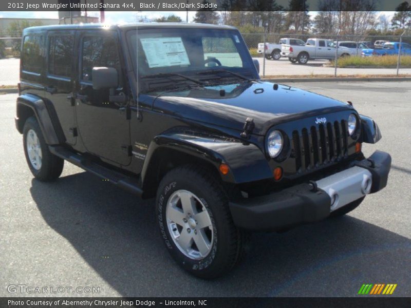 Black / Black/Dark Saddle 2012 Jeep Wrangler Unlimited Sahara 4x4