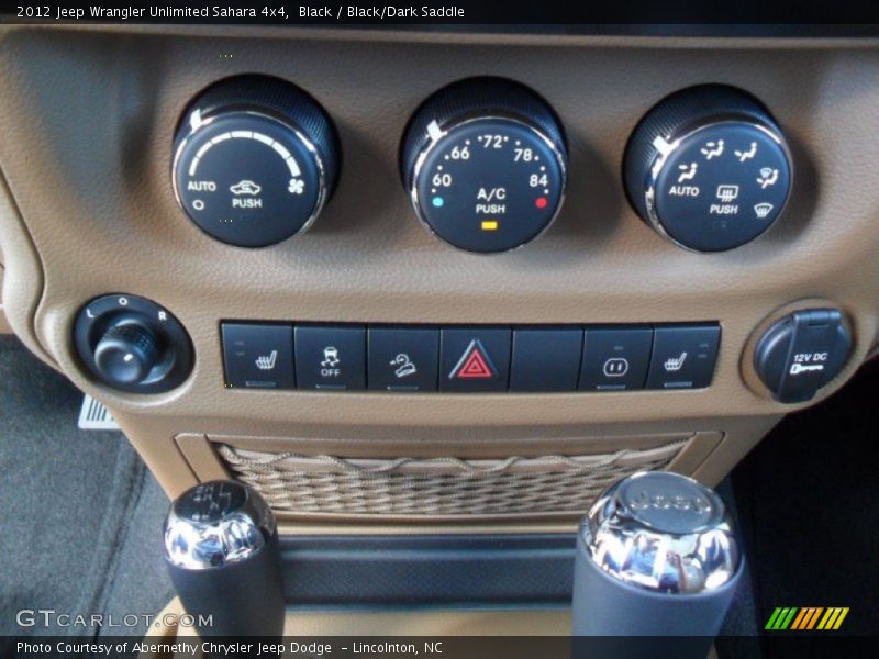 Black / Black/Dark Saddle 2012 Jeep Wrangler Unlimited Sahara 4x4