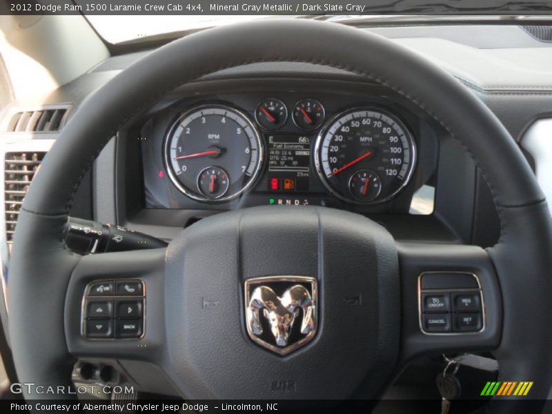 Mineral Gray Metallic / Dark Slate Gray 2012 Dodge Ram 1500 Laramie Crew Cab 4x4