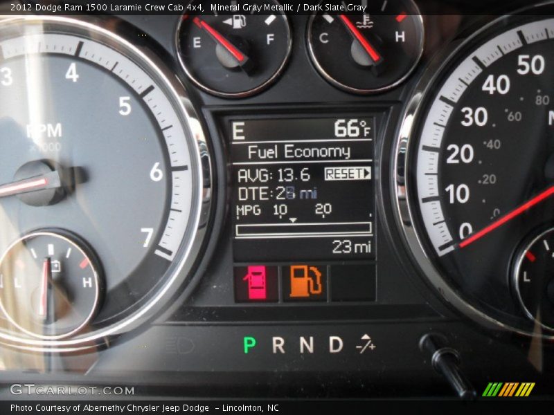 Mineral Gray Metallic / Dark Slate Gray 2012 Dodge Ram 1500 Laramie Crew Cab 4x4
