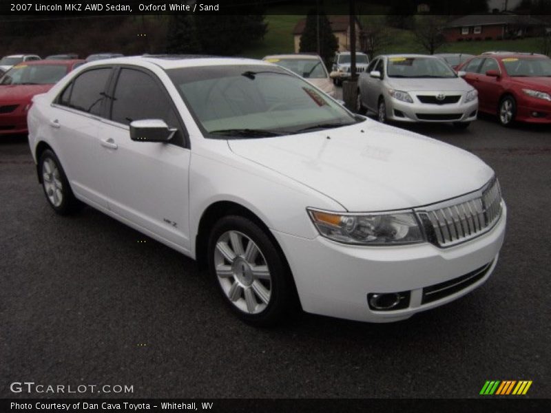 Oxford White / Sand 2007 Lincoln MKZ AWD Sedan