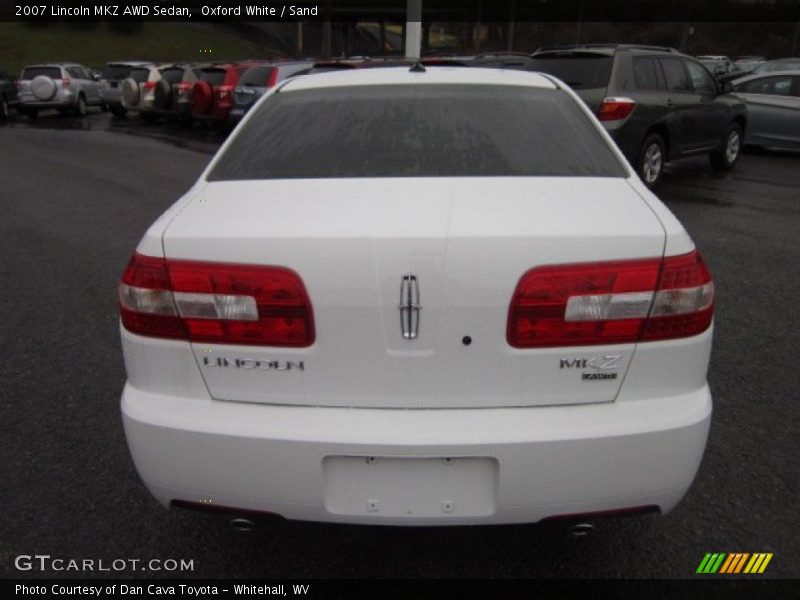 Oxford White / Sand 2007 Lincoln MKZ AWD Sedan