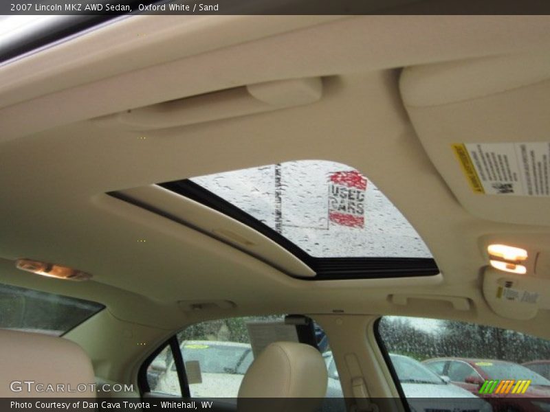 Oxford White / Sand 2007 Lincoln MKZ AWD Sedan