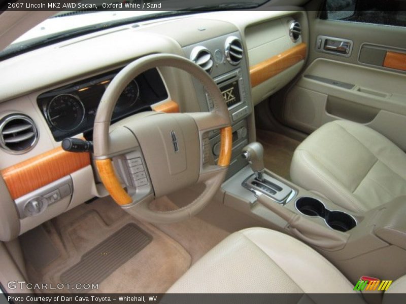 Oxford White / Sand 2007 Lincoln MKZ AWD Sedan