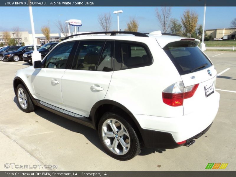 Alpine White / Sand Beige 2009 BMW X3 xDrive30i