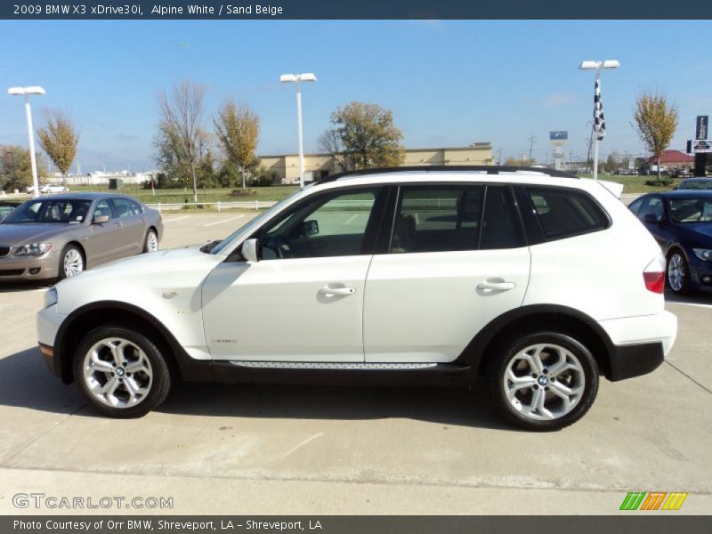 Alpine White / Sand Beige 2009 BMW X3 xDrive30i