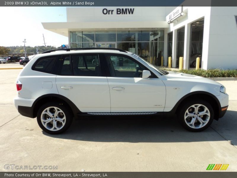 Alpine White / Sand Beige 2009 BMW X3 xDrive30i