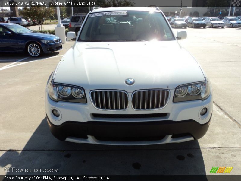 Alpine White / Sand Beige 2009 BMW X3 xDrive30i