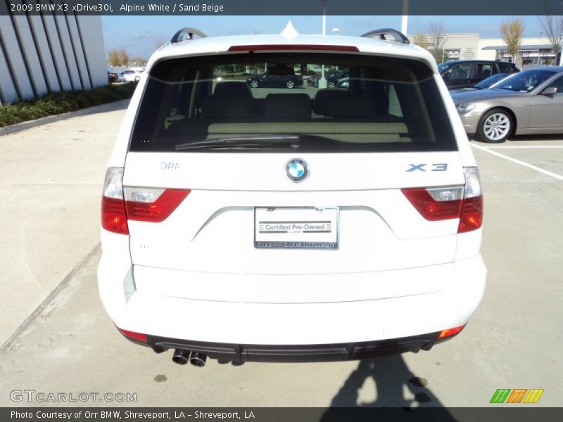 Alpine White / Sand Beige 2009 BMW X3 xDrive30i