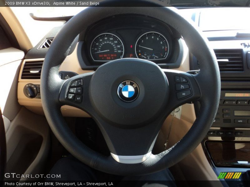 Alpine White / Sand Beige 2009 BMW X3 xDrive30i