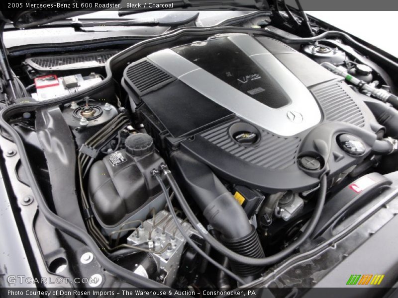  2005 SL 600 Roadster Engine - 5.5 Liter Twin-Turbocharged SOHC 36-Valve V12