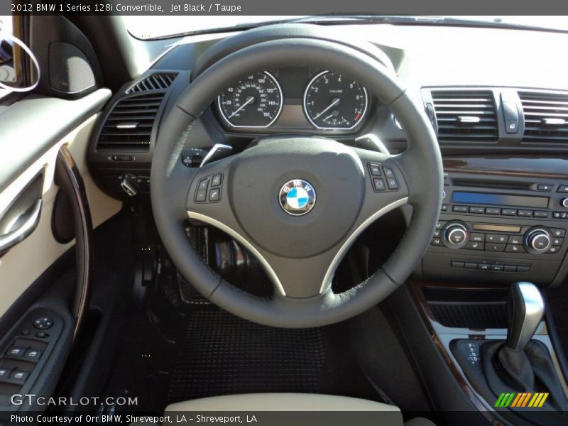 Jet Black / Taupe 2012 BMW 1 Series 128i Convertible