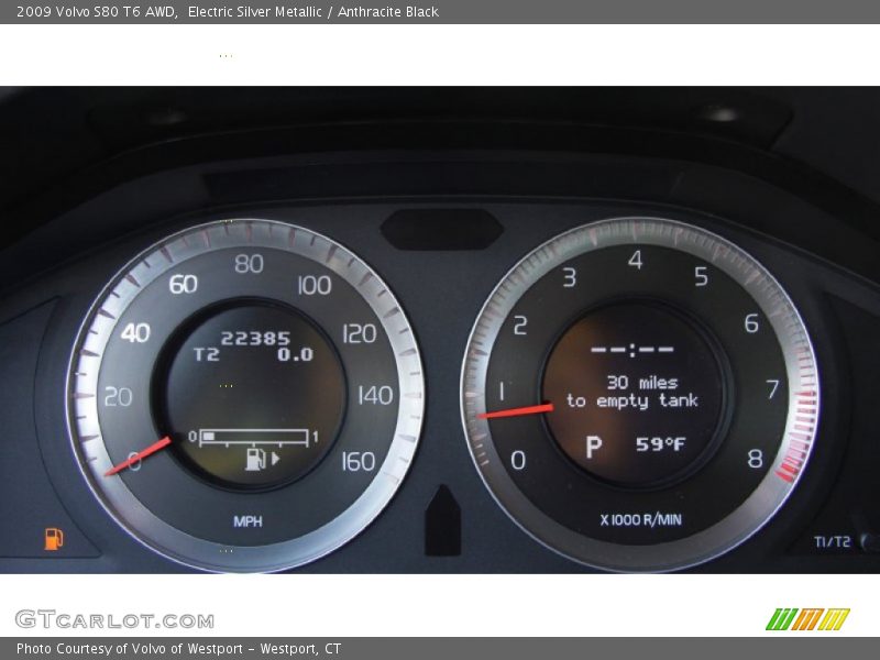 Electric Silver Metallic / Anthracite Black 2009 Volvo S80 T6 AWD