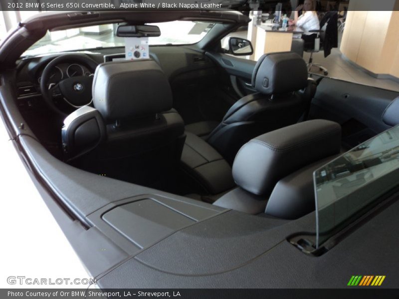 Alpine White / Black Nappa Leather 2012 BMW 6 Series 650i Convertible