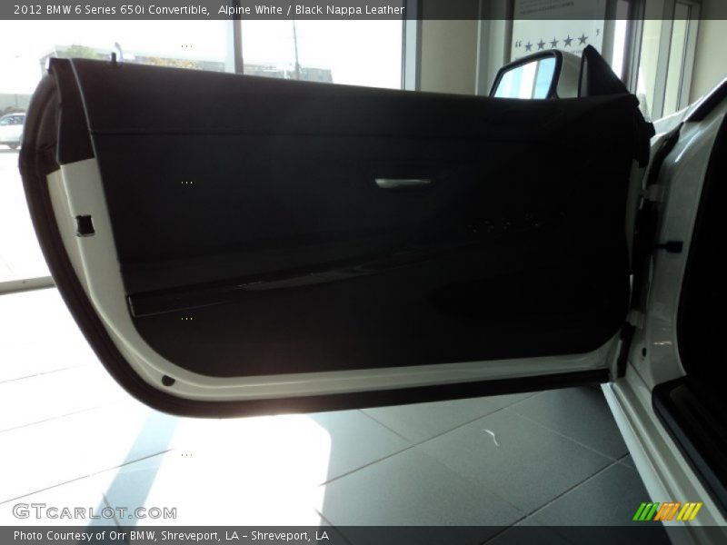 Alpine White / Black Nappa Leather 2012 BMW 6 Series 650i Convertible