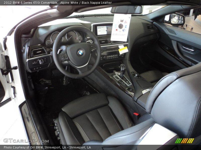 Alpine White / Black Nappa Leather 2012 BMW 6 Series 650i Convertible