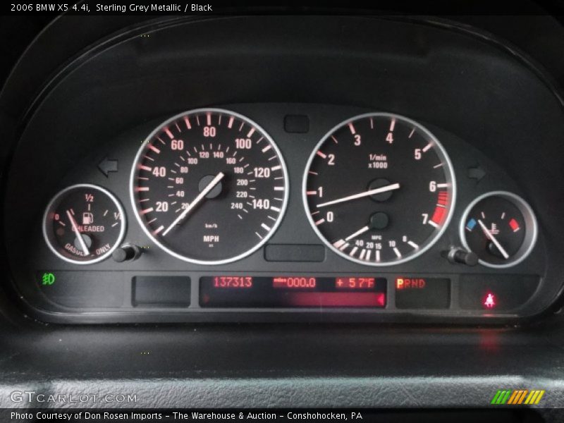 Sterling Grey Metallic / Black 2006 BMW X5 4.4i