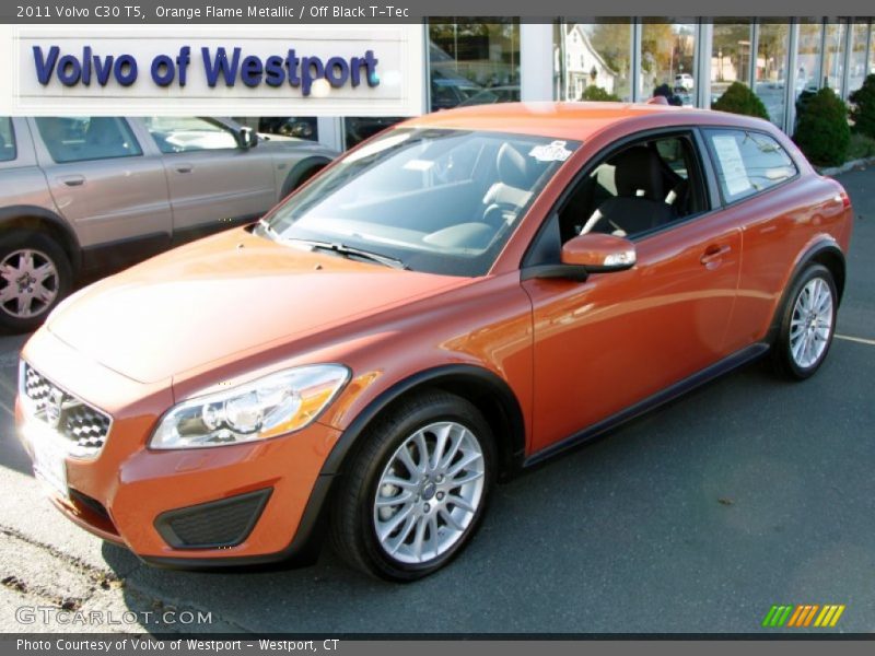 Orange Flame Metallic / Off Black T-Tec 2011 Volvo C30 T5