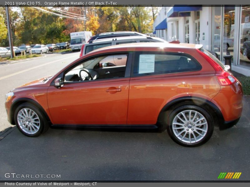 Orange Flame Metallic / Off Black T-Tec 2011 Volvo C30 T5