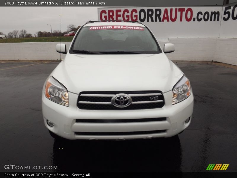 Blizzard Pearl White / Ash 2008 Toyota RAV4 Limited V6