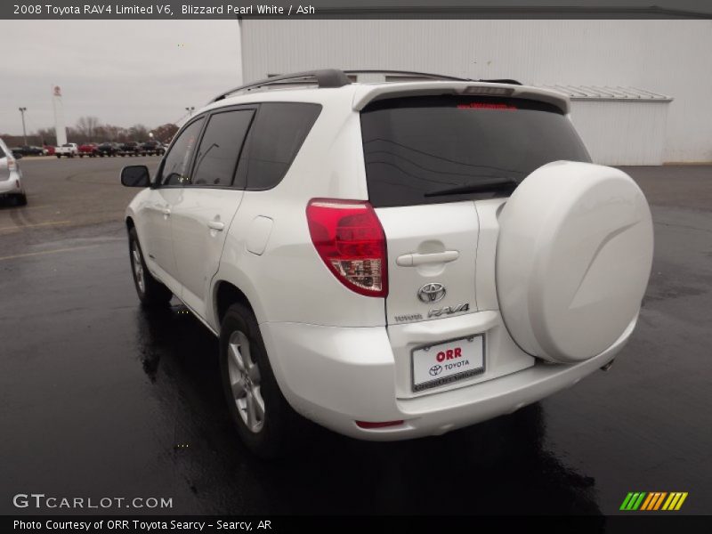 Blizzard Pearl White / Ash 2008 Toyota RAV4 Limited V6