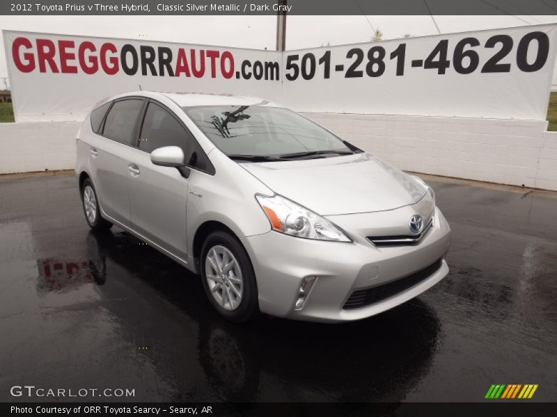 Classic Silver Metallic / Dark Gray 2012 Toyota Prius v Three Hybrid