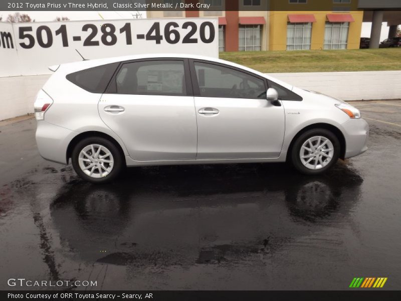 Classic Silver Metallic / Dark Gray 2012 Toyota Prius v Three Hybrid
