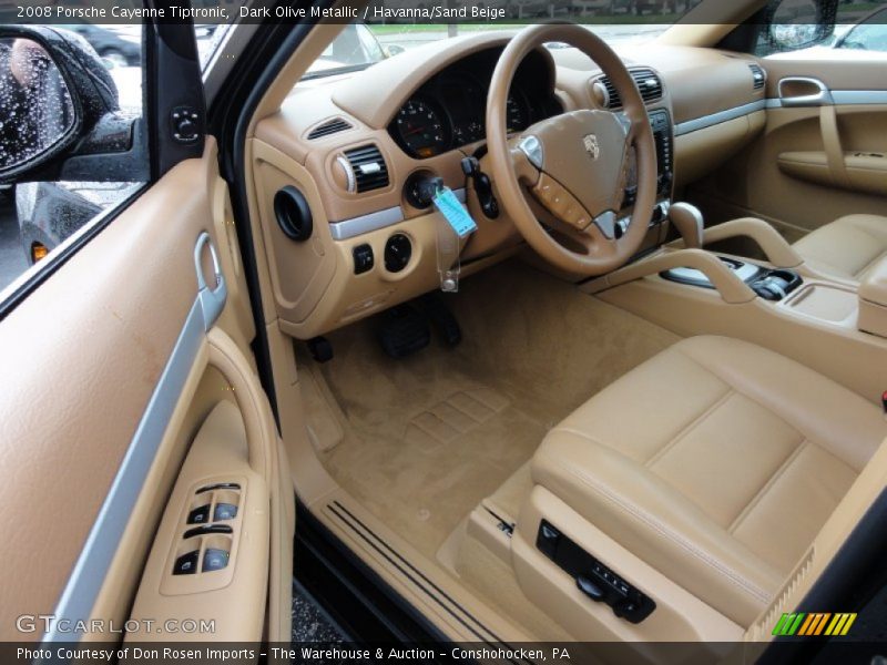 Dark Olive Metallic / Havanna/Sand Beige 2008 Porsche Cayenne Tiptronic