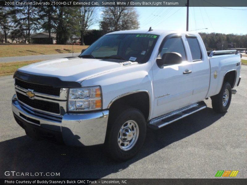 Summit White / Ebony Black/Light Titanium 2008 Chevrolet Silverado 2500HD LT Extended Cab