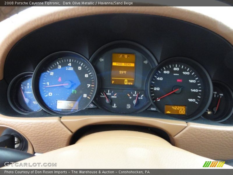 Dark Olive Metallic / Havanna/Sand Beige 2008 Porsche Cayenne Tiptronic