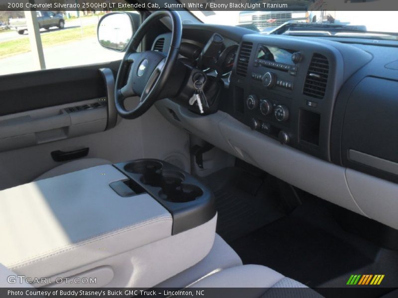 Summit White / Ebony Black/Light Titanium 2008 Chevrolet Silverado 2500HD LT Extended Cab