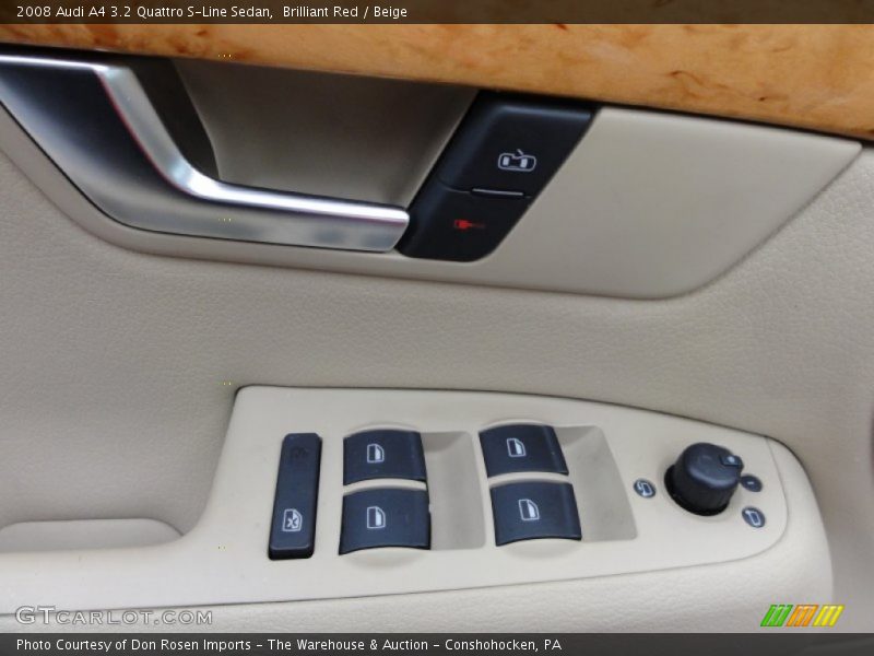 Brilliant Red / Beige 2008 Audi A4 3.2 Quattro S-Line Sedan