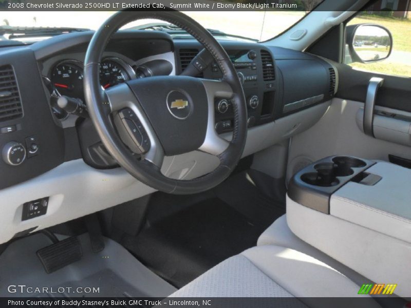 Summit White / Ebony Black/Light Titanium 2008 Chevrolet Silverado 2500HD LT Extended Cab