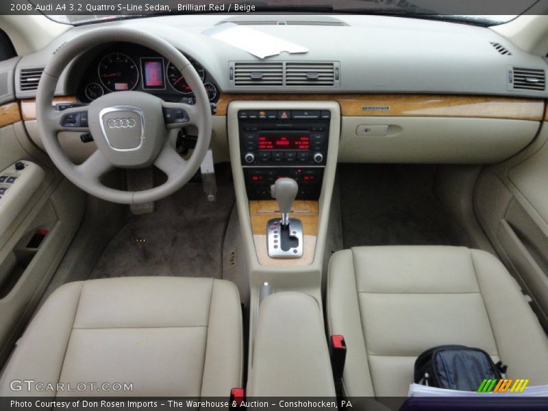 Brilliant Red / Beige 2008 Audi A4 3.2 Quattro S-Line Sedan