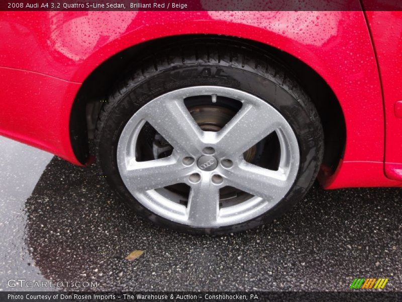 Brilliant Red / Beige 2008 Audi A4 3.2 Quattro S-Line Sedan
