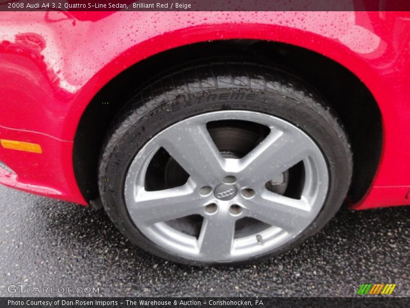 Brilliant Red / Beige 2008 Audi A4 3.2 Quattro S-Line Sedan