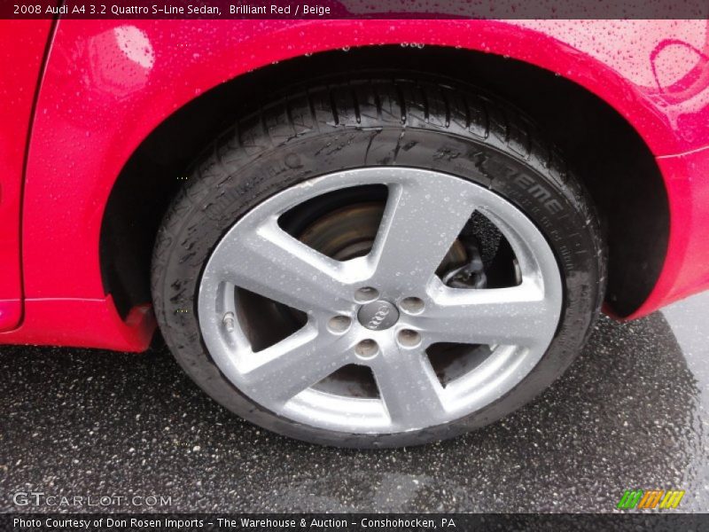 Brilliant Red / Beige 2008 Audi A4 3.2 Quattro S-Line Sedan