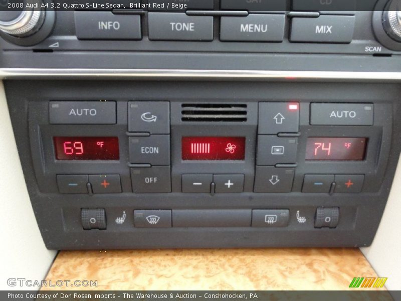 Brilliant Red / Beige 2008 Audi A4 3.2 Quattro S-Line Sedan