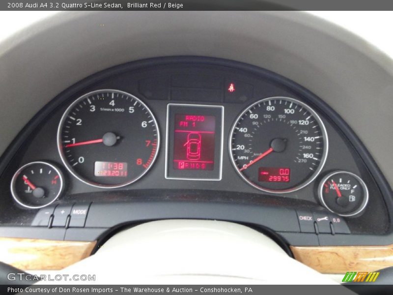 Brilliant Red / Beige 2008 Audi A4 3.2 Quattro S-Line Sedan
