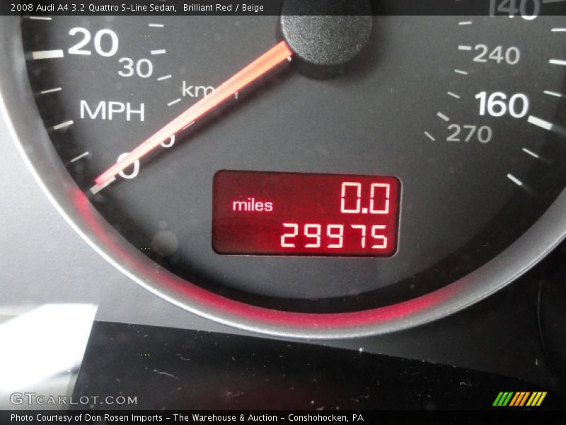 Brilliant Red / Beige 2008 Audi A4 3.2 Quattro S-Line Sedan