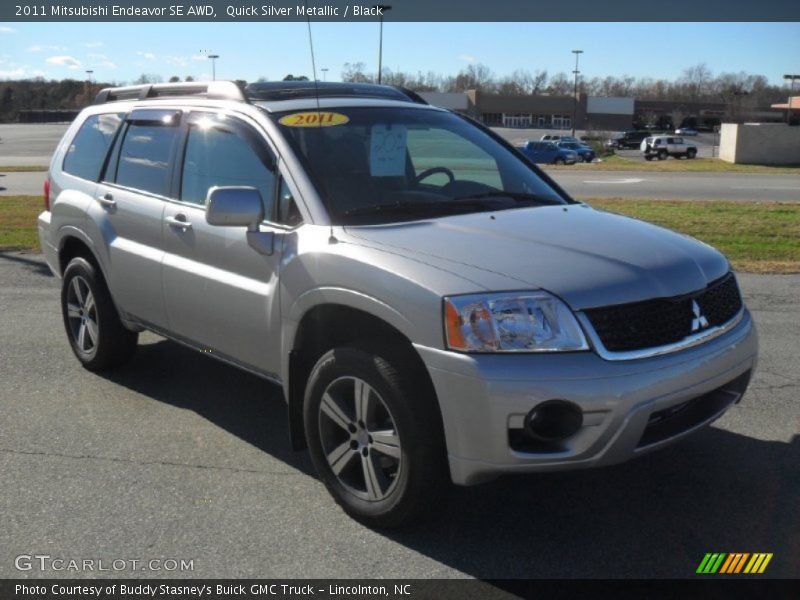 Quick Silver Metallic / Black 2011 Mitsubishi Endeavor SE AWD
