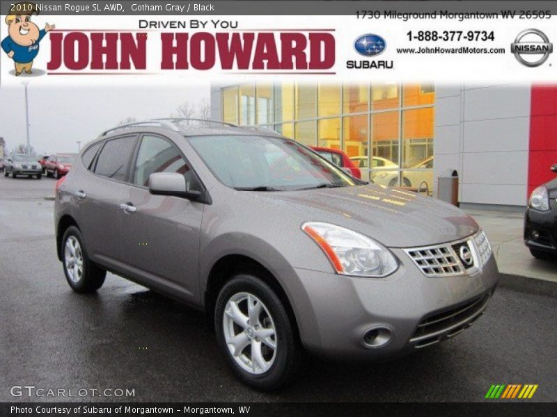 Gotham Gray / Black 2010 Nissan Rogue SL AWD
