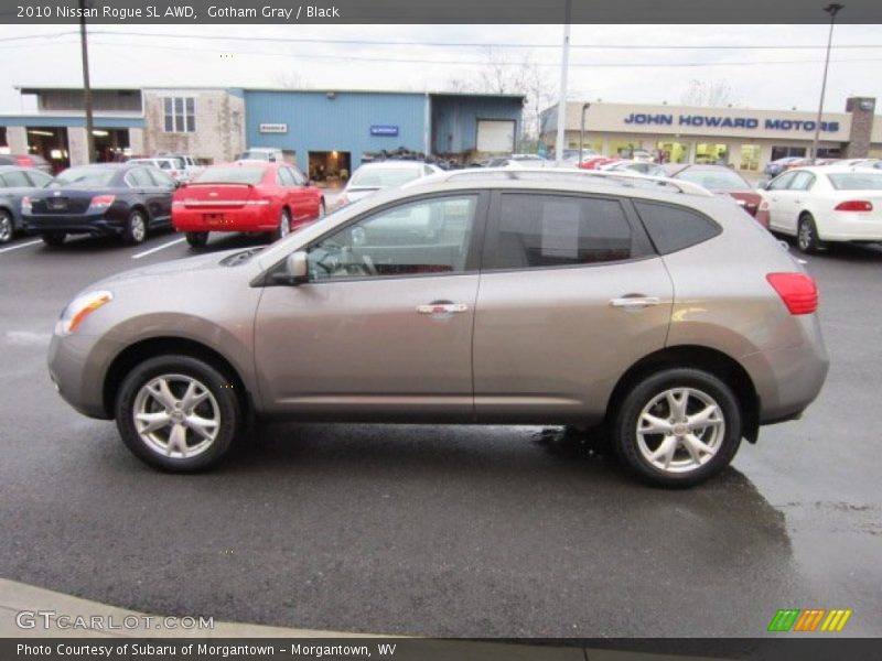 Gotham Gray / Black 2010 Nissan Rogue SL AWD