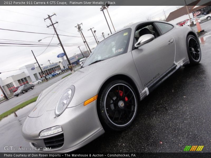 Platinum Silver Metallic / Black 2012 Porsche 911 Carrera 4 GTS Coupe