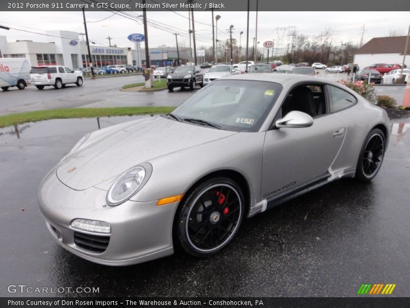 Platinum Silver Metallic / Black 2012 Porsche 911 Carrera 4 GTS Coupe