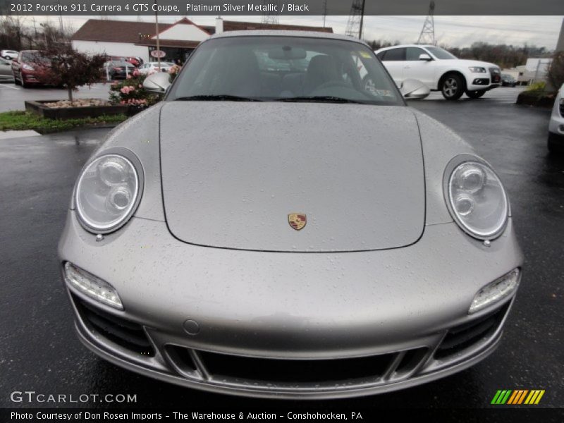 Platinum Silver Metallic / Black 2012 Porsche 911 Carrera 4 GTS Coupe